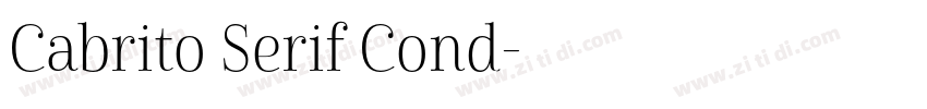 Cabrito Serif Cond字体转换